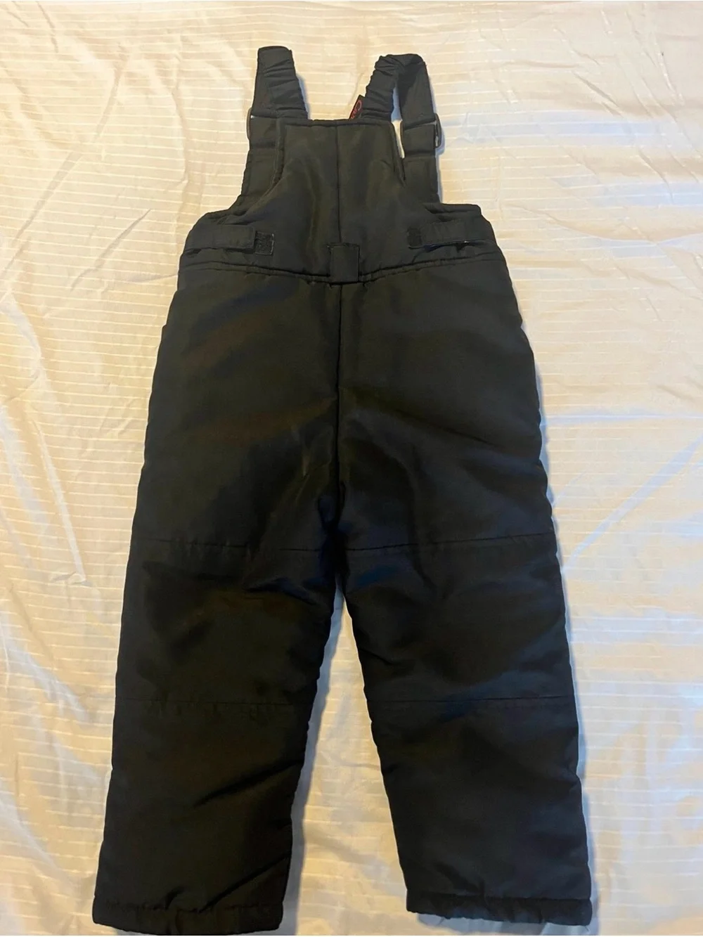 Disney Black Snow Overalls with Red Racing Patch 2T Adjustable to 3T Waterproof